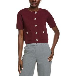 Endless Rose Womens  Button-Up Cardigan, Red